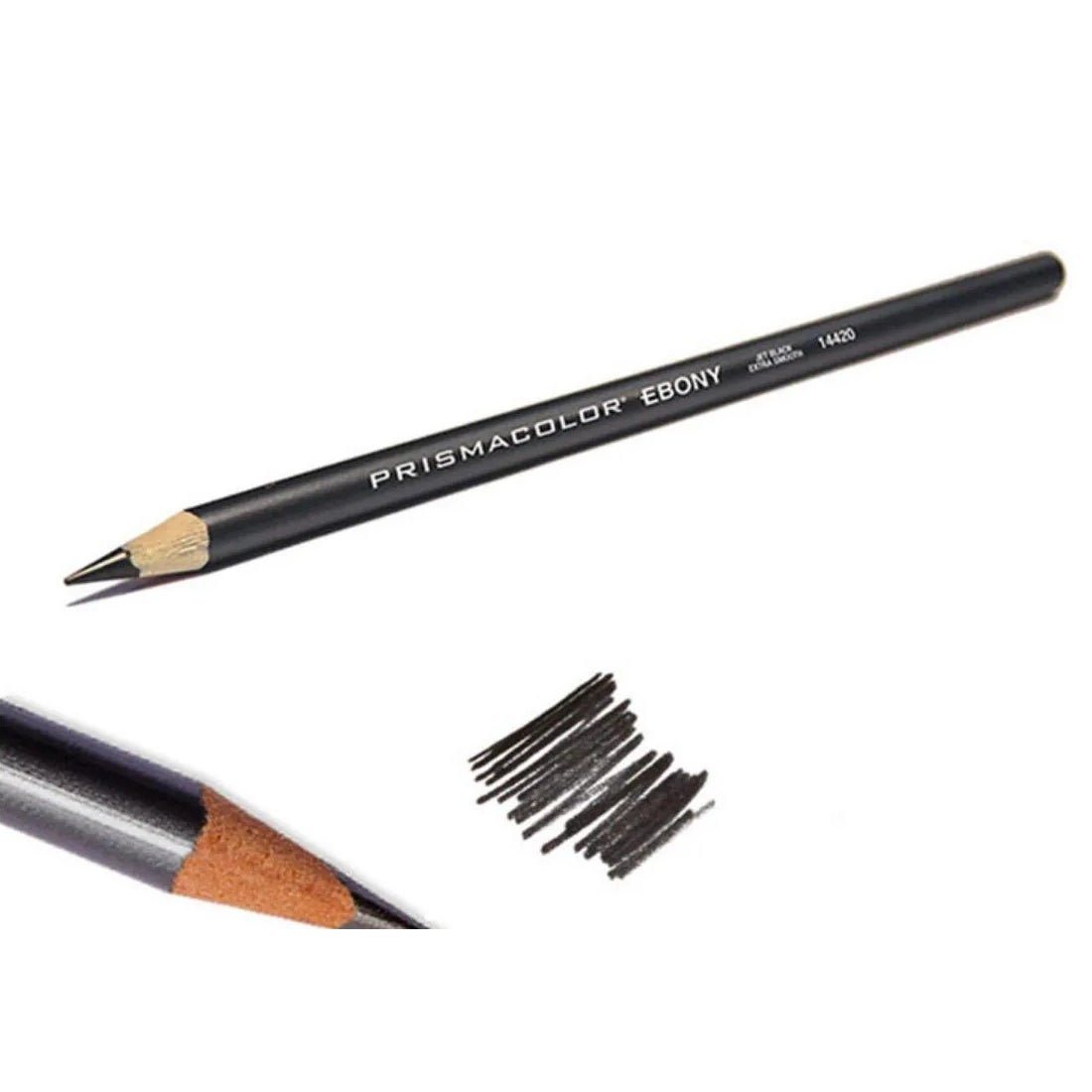 Prismacolor Ebony Graphite Drawing Pencils, Black, 2-Count